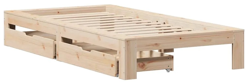 Cama sem colchão 90x190 cm madeira de pinho maciça