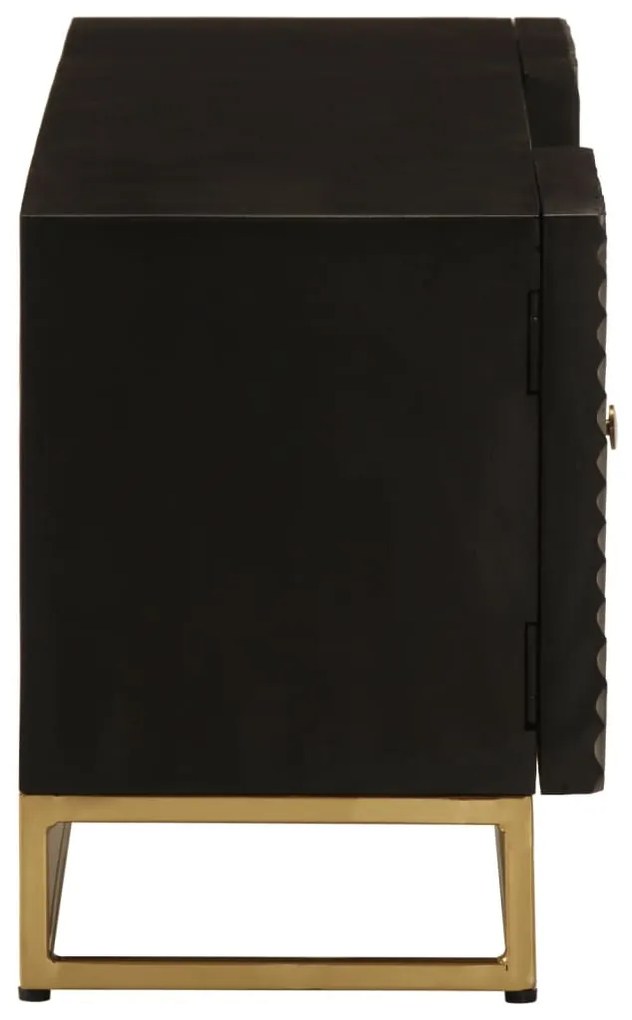 Móvel de TV 110x30x40 cm mangueira maciça e ferro preto