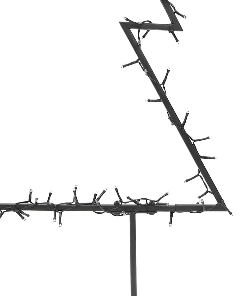 Decoração árvore de Natal c/ luz e estacas 80 luzes LED 60 cm