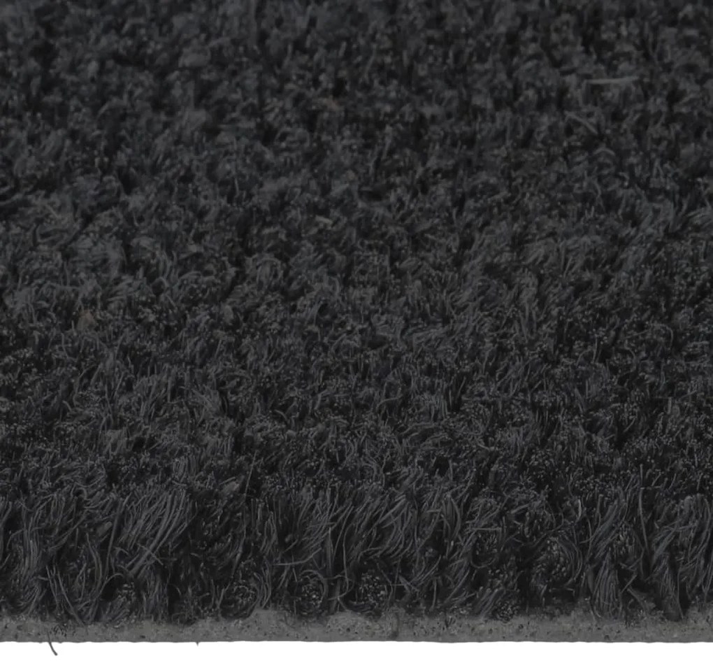 Tapete de porta 50x80 cm fibra de coco tufada preto