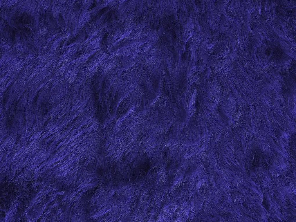 Pele de ovelha azul marinho ULURU Beliani