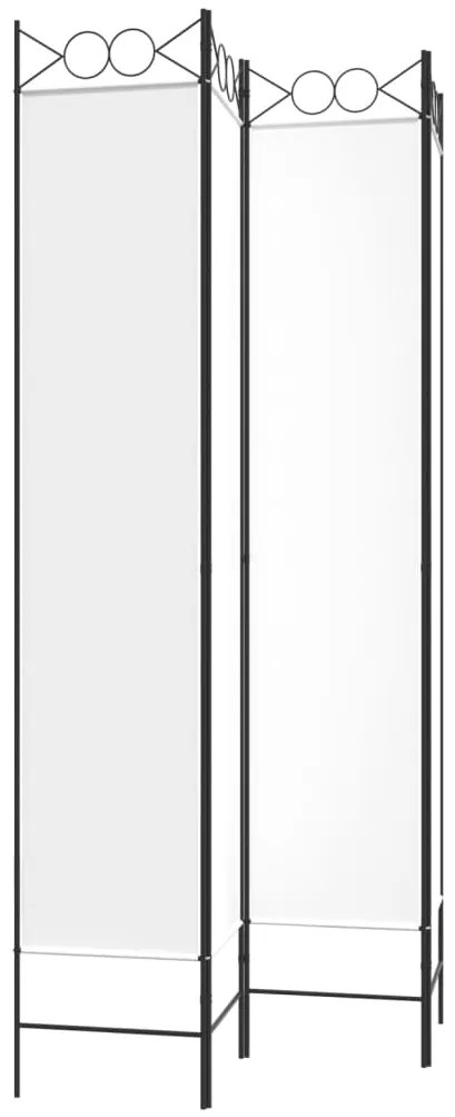 Biombo com 4 painéis 160x220 cm tecido branco