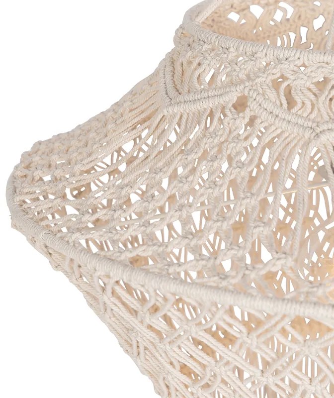 Abajur de Macramé Natural 90 cm Rústico