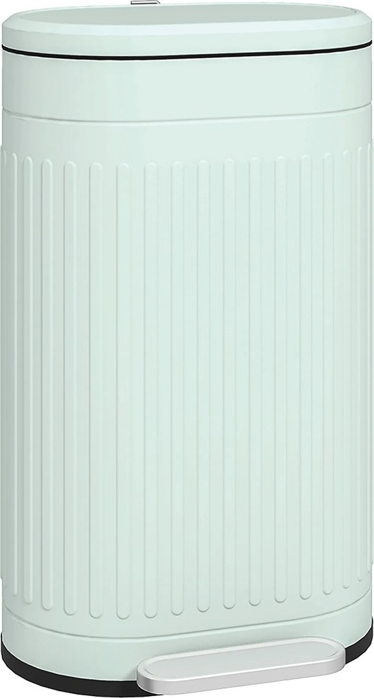 HOMCOM Lixeira 30 L com Pedal, Tampa, Balde Interno Removível, Função de Fecho Suave 36,5 x 31,2 x 60,8 cm, Verde | Aosom Portugal