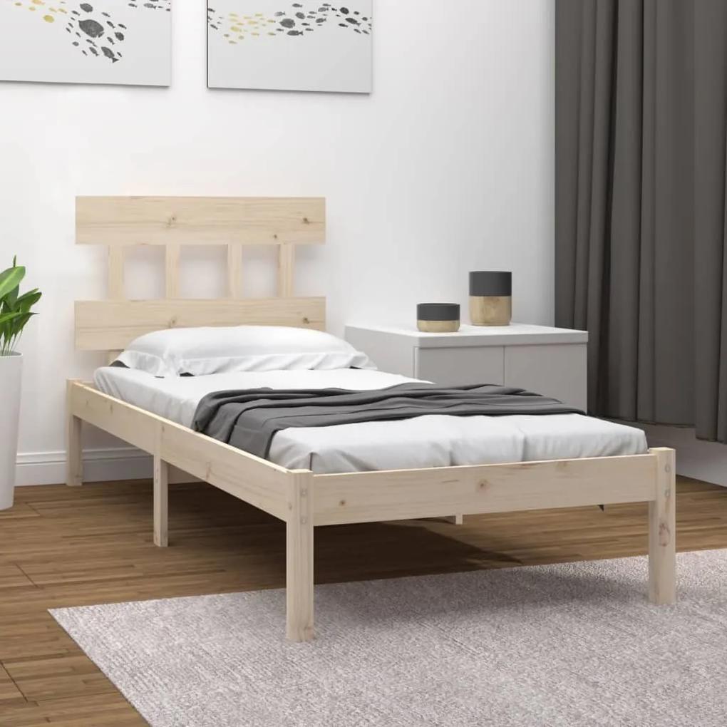 Estrutura de cama 90x200 cm madeira maciça