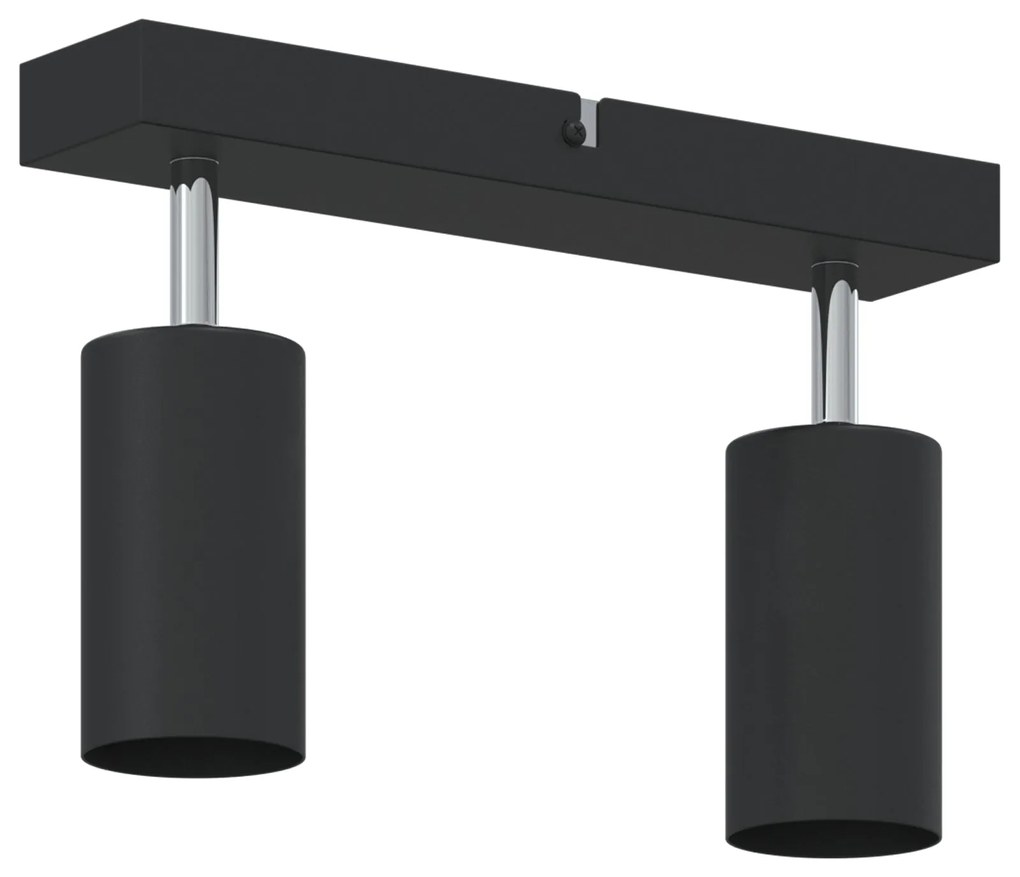 Holofote de Teto Bidirecional Ajustável Preto GU10