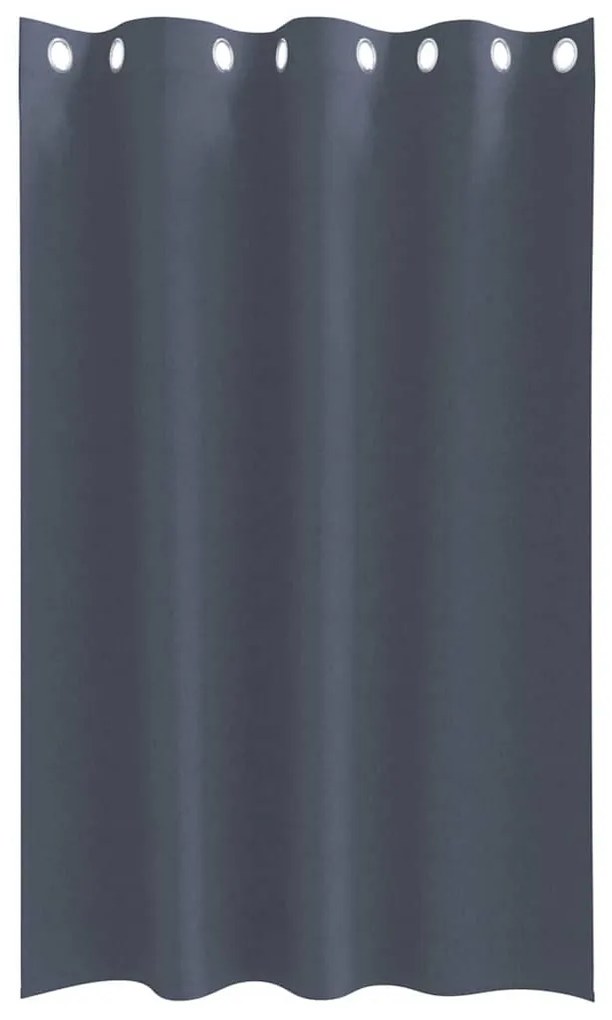 Cortinas 2 pcs Cinzento-escuro 175 x 140 cm Poliéster