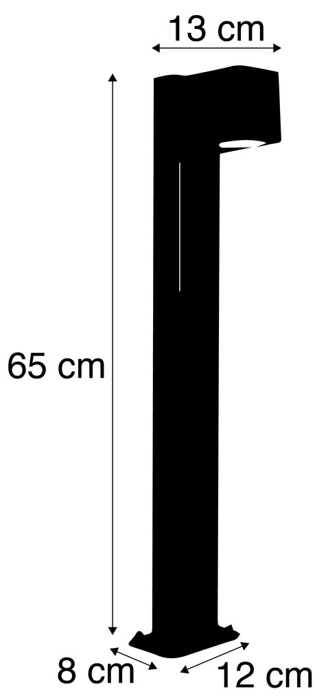 Candeeiro de chão inteligente para exterior castanho ferrugem 65 cm IP44 incl. WiFi GU10 - Baleno