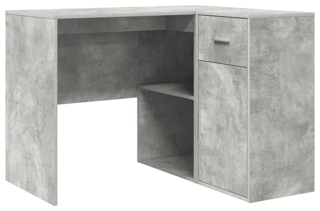 Mesa de Canto Cinza Concreto 102x88x75 cm Madeira Engenheirada