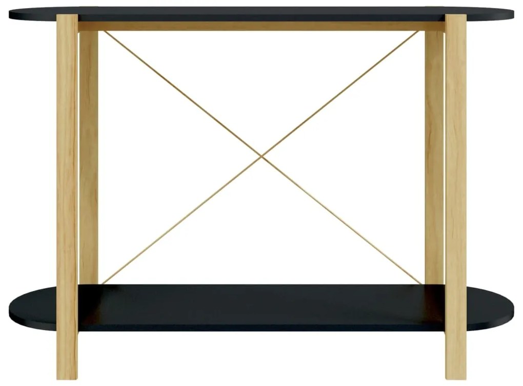 Mesa consola 110x38x75 cm derivados de madeira preto