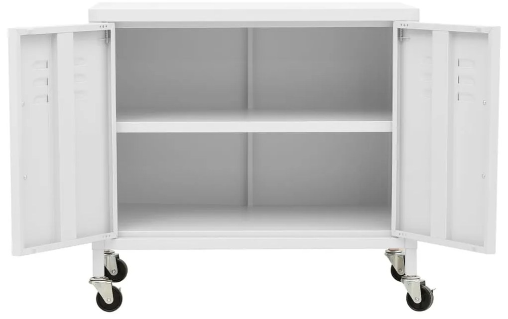 Armário de arrumação aço 60x35x56 cm branco