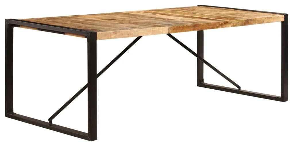 Mesa de jantar madeira de mangueira maciça 220x100x75 cm