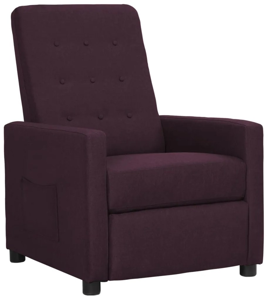 vidaXL Poltrona reclinável tecido roxo