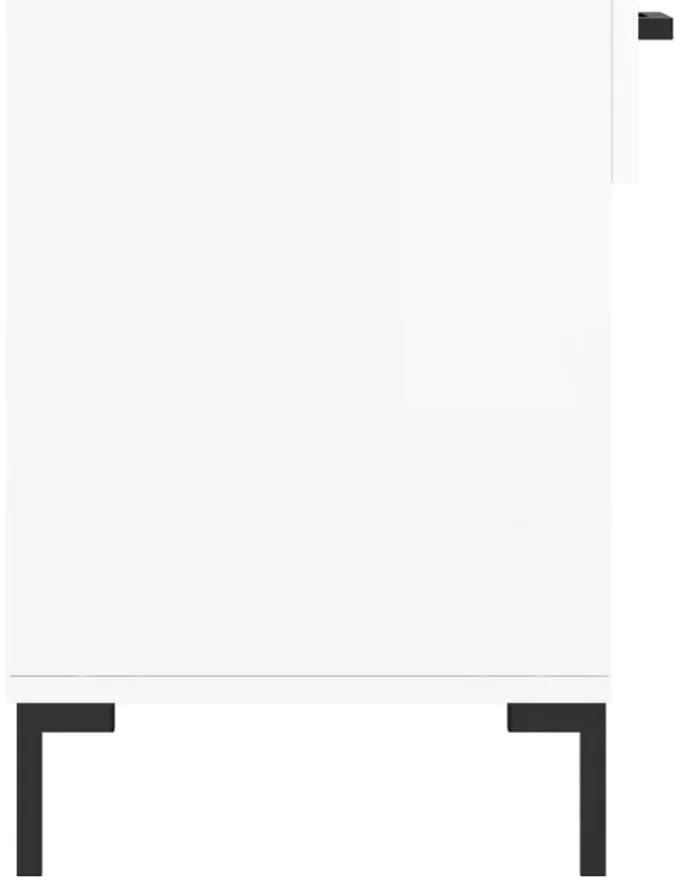 Banco sapateira 102x35x55 cm derivados madeira branco brilhante