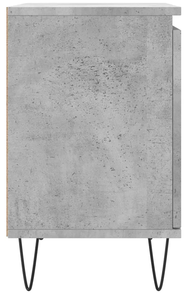 Mesas cabeceira 2pcs 40x30x50cm derivados madeira cinza-cimento