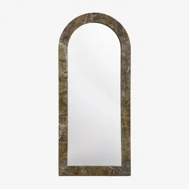 Espelho De Parede Em Pedra Natural Alune Mármore Verde Forest & 80 X 180 Cm - Sklum
