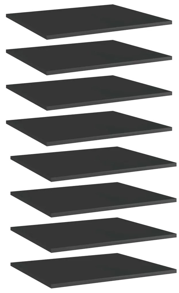 vidaXL Prateleiras para estante 8 pcs derivados de madeira preto