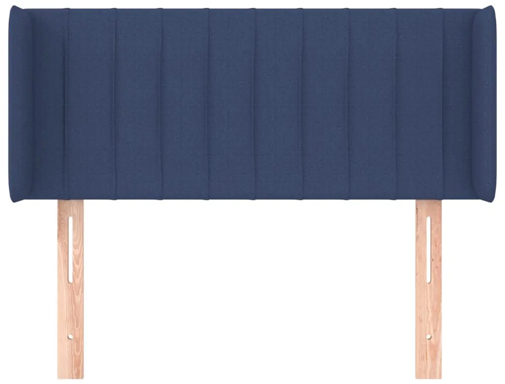 Cabeceira de cama c/ abas tecido 93x16x78/88 cm azul