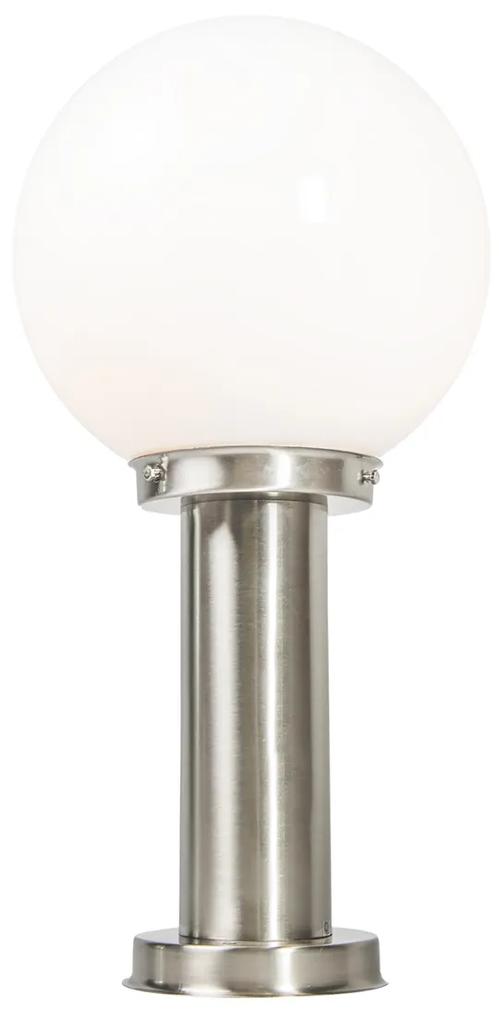 LED Poste de iluminação exterior inteligente em aço inoxidável 50 cm com WiFi A60 - Sfera Moderno