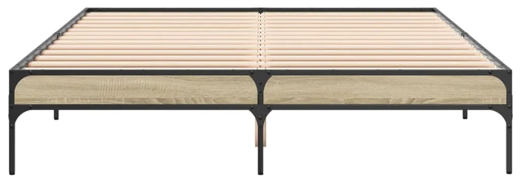 Estrutura de cama 150x200 cm derivados madeira/metal