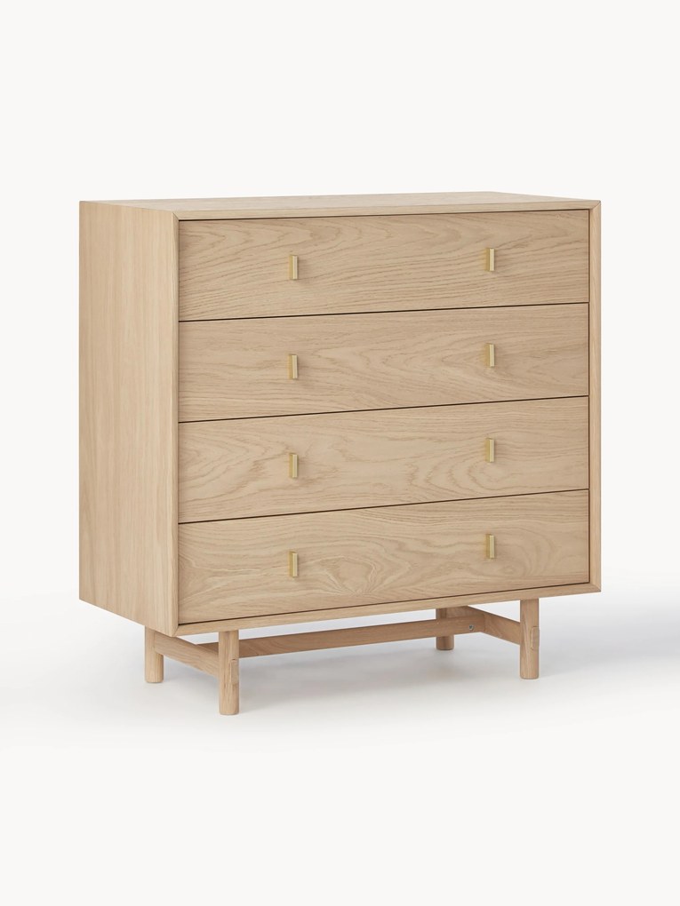 Oak Wood Chest of Drawers Diana