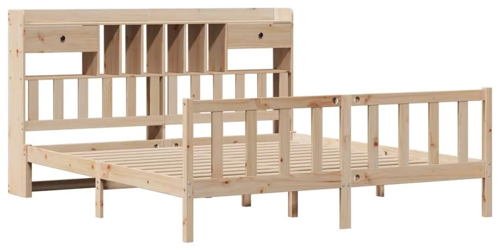 Cama com estante sem colchão 180x200 cm pinho maciço