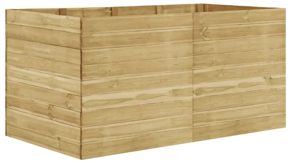 vidaXL Canteiro elevado para jardim 200x100x97 cm pinho impregnado