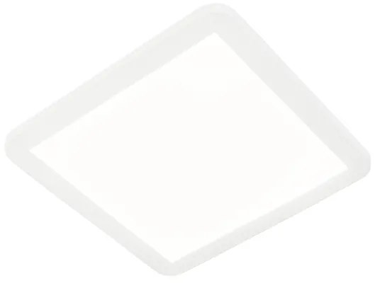 Candeeiro de teto branco 30 cm com LED regulável em 3 etapas IP44 - Steve Moderno