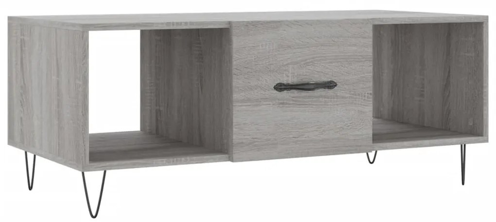 Mesa de centro 102x50x40cm derivados de madeira cinzento sonoma