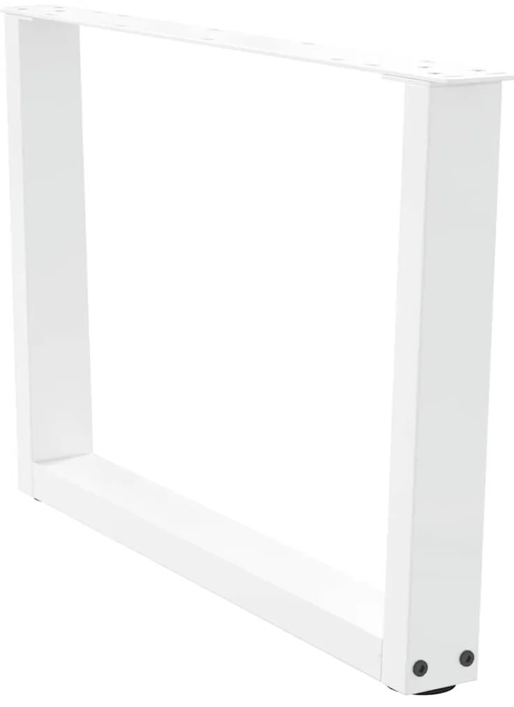 Pés para mesa de centro em V 2 peças Branco 70x(42-43,3) cm Aço