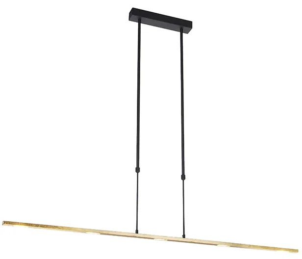 Candeeiro suspenso preto/ouro LED regulável - BOLD Moderno