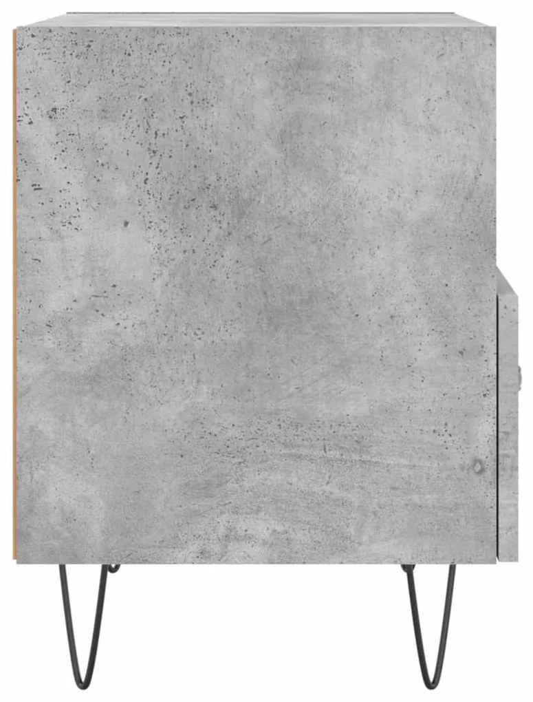 Mesas de cabeceira 2pcs derivados de madeira cinza cimento