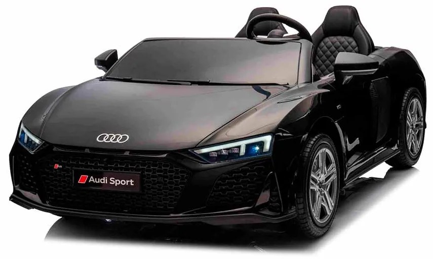 Carro elétrico para crianças Audi R8 SPYDER Dois lugares 24V, leitor MP3 com USB/AUX e Bluetooth, bateria 24V/14Ah, 2 motores de 200W, rodas EVA com s