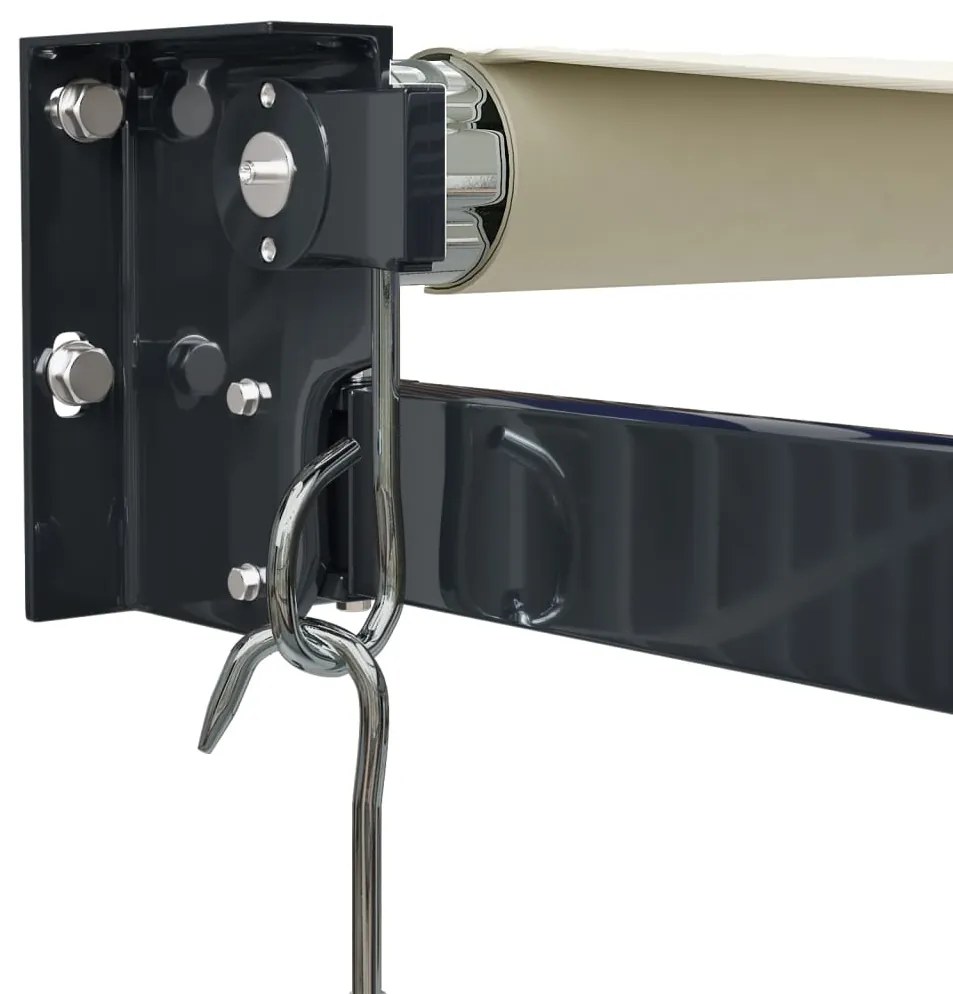 Toldo retrátil 4x3 m tecido e alumínio cor creme