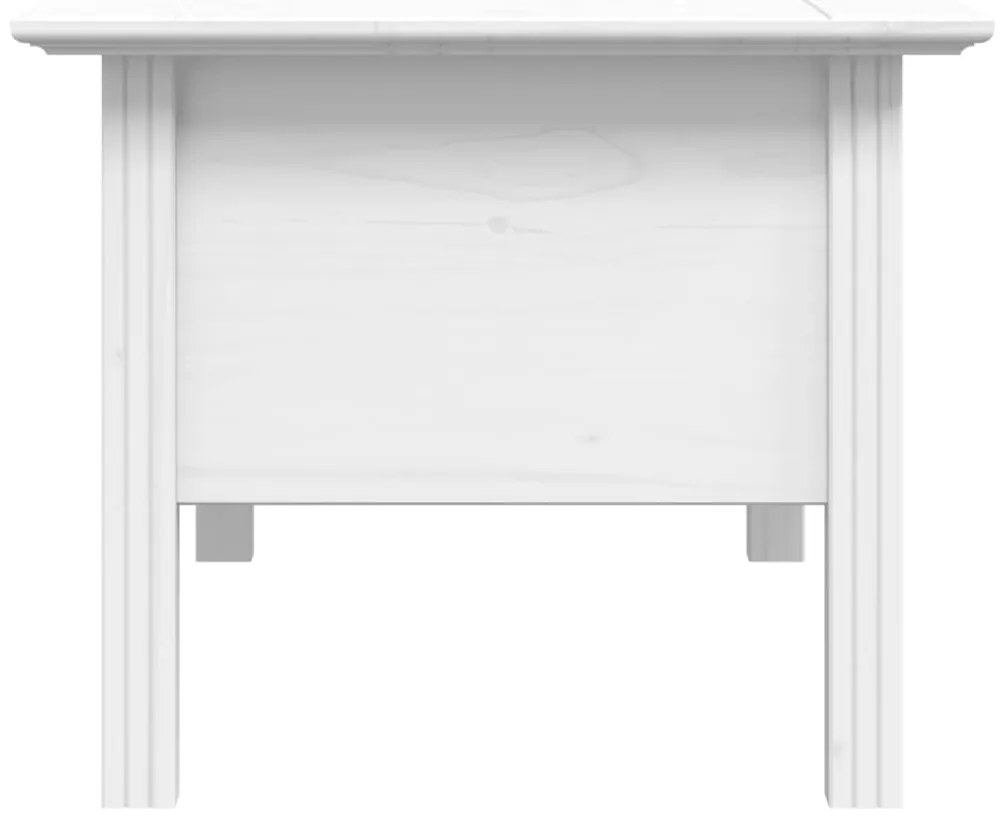 Mesa de centro BODO 100x55x46 cm madeira de pinho maciça branco