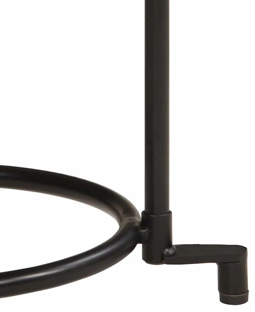 2 pcs Conjunto de mesa de apoio madeira de acácia maciça