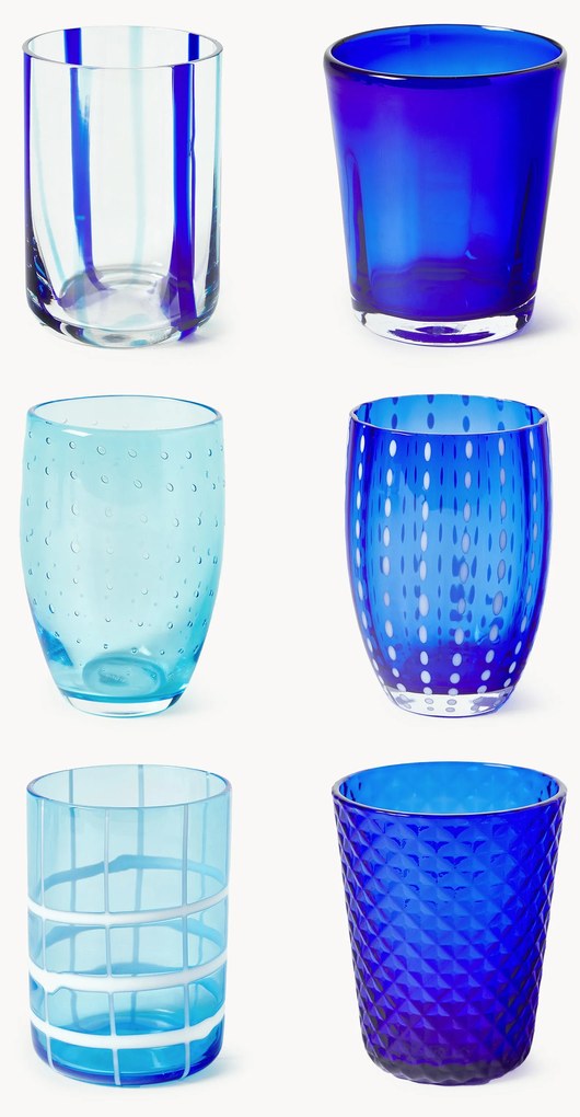 Copos artesanais Melting Pot, conjunto de 6