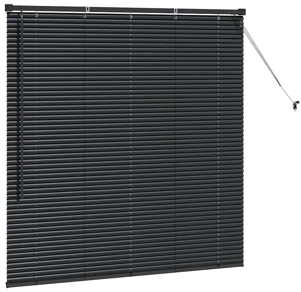 Persiana de Janela com cortinas Outros Manual Preto 80 x 130 cm Alumín