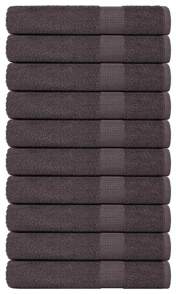 vidaXL Toalhas FROGN 10 pcs 100x200 cm 360 g/m² antracite