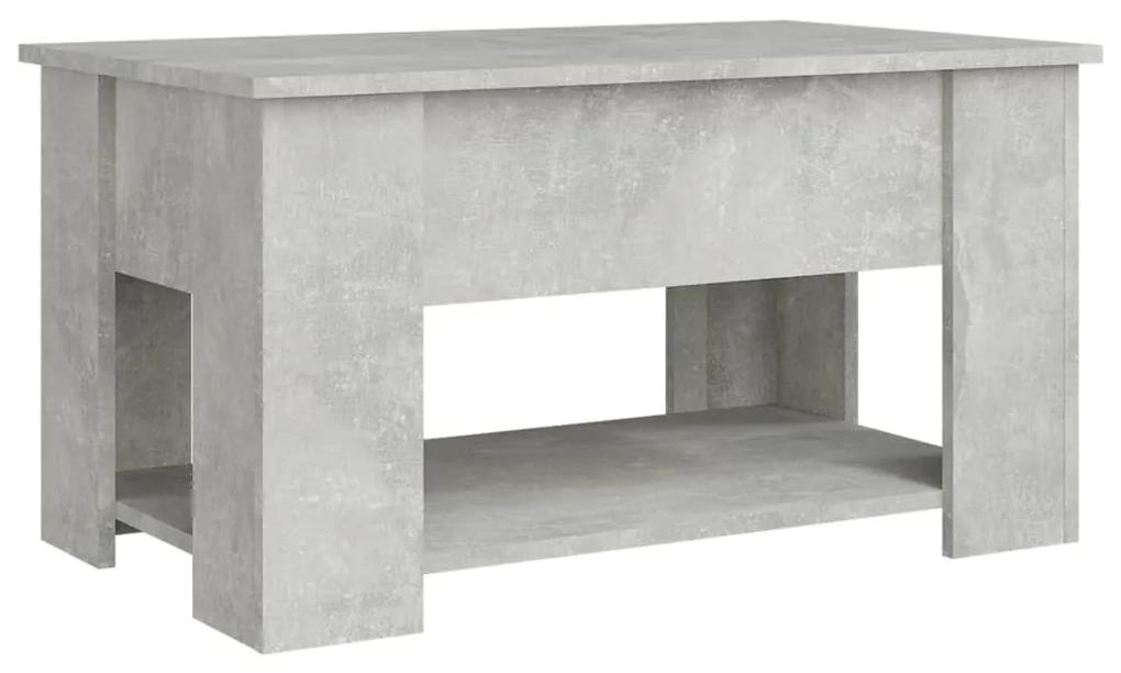 Mesa de centro 79x49x41 cm madeira processada cinza cimento