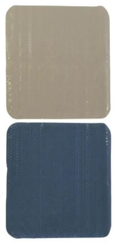 Tapete de banho DKD Home Decor Bege Cinzento PVC (2 pcs) (53 x 1 x 53 cm)