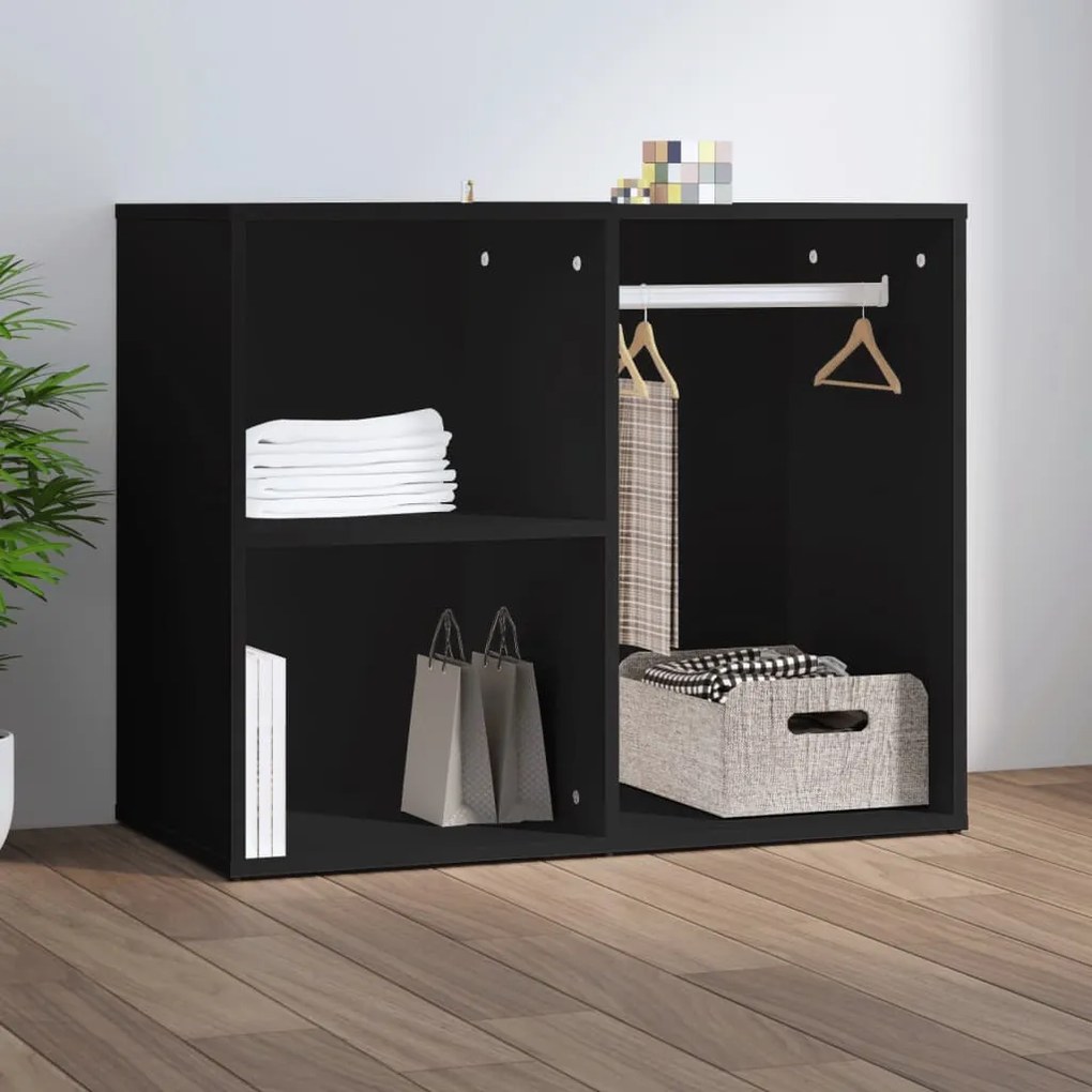 808847 vidaXL Toucador 80x40x65 cm derivados de madeira preto
