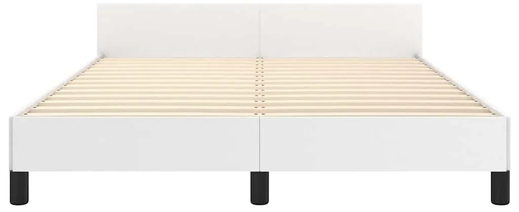 Estrutura de cama c/ cabeceira sem colchão 140x190 cm branco
