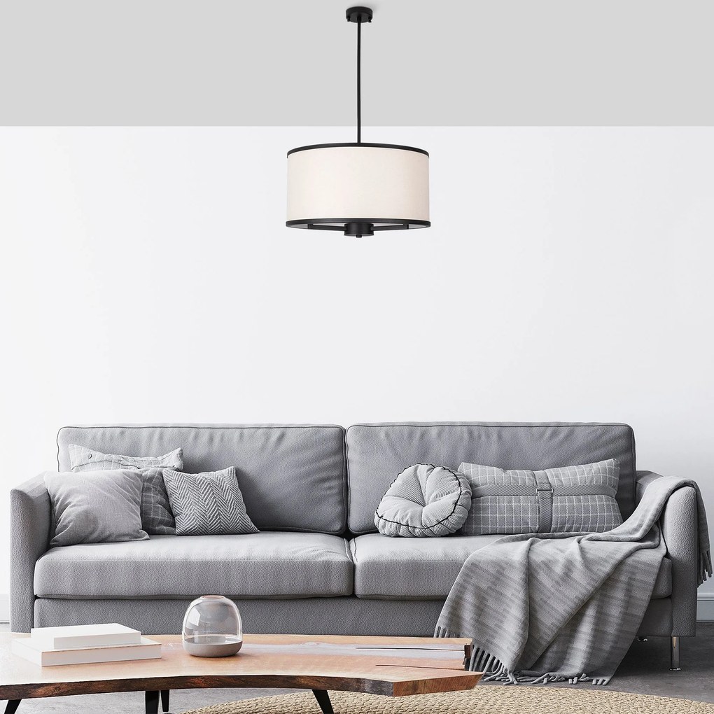 Chandelier Way – Preto e Branco – 50 x 50 x 84 cm