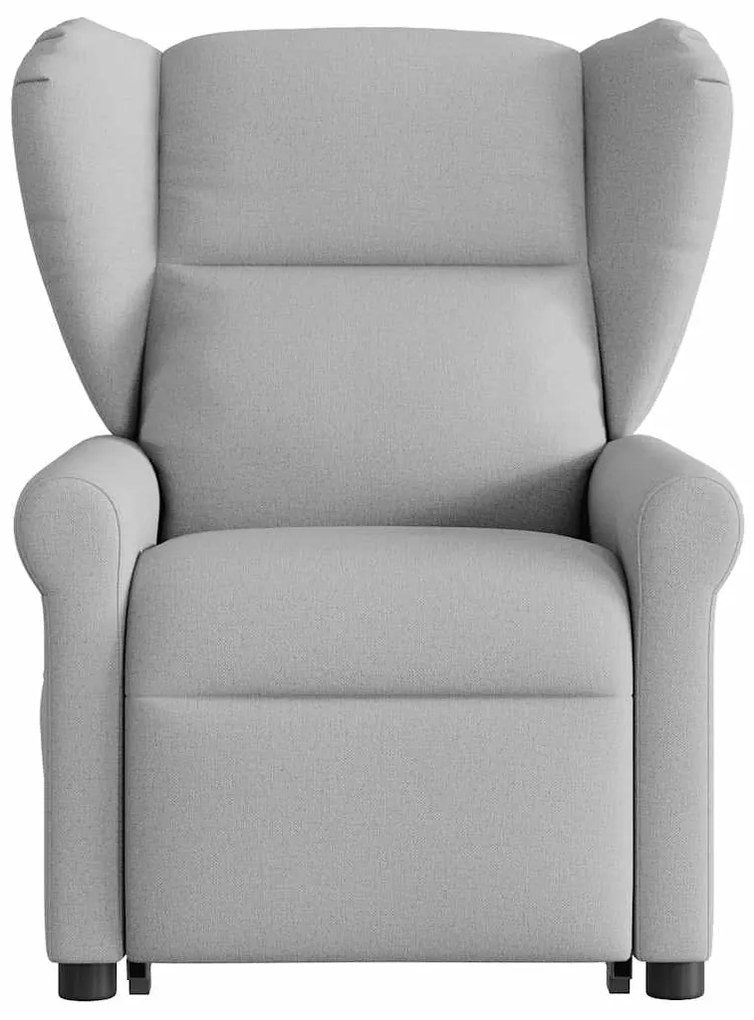 Poltrona elevatória de massagens tecido cinzento-nublado