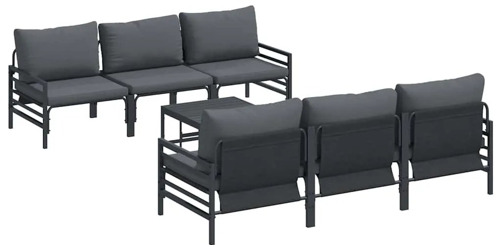 Conjunto de Sofá de Jardim 7 pcs Antracite 70 x 70.5 x 31.5 cm