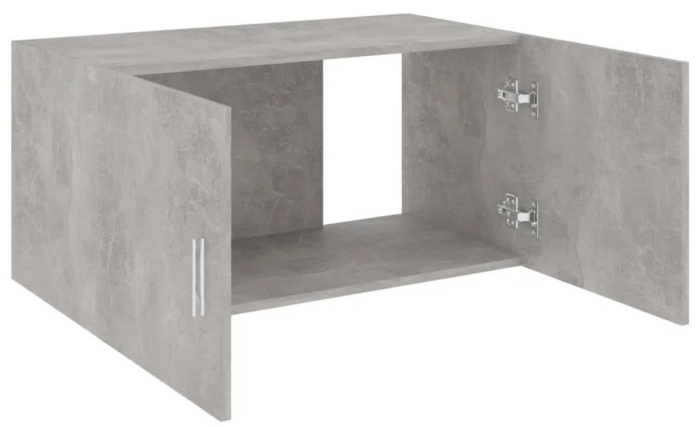 Armário de parede 80x39x40cm derivados madeira cinzento cimento