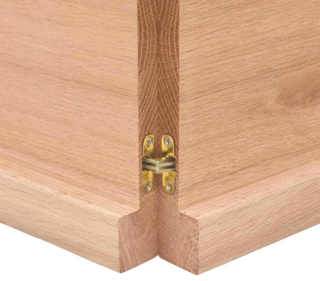Tampo de mesa 160x60x(2-4) cm carvalho tratado castanho-claro