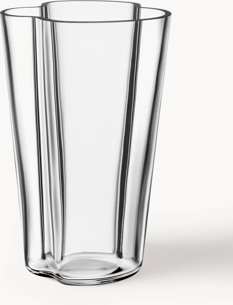 Jarra de vidro artesanal Alvar Aalto, Alt 22 cm