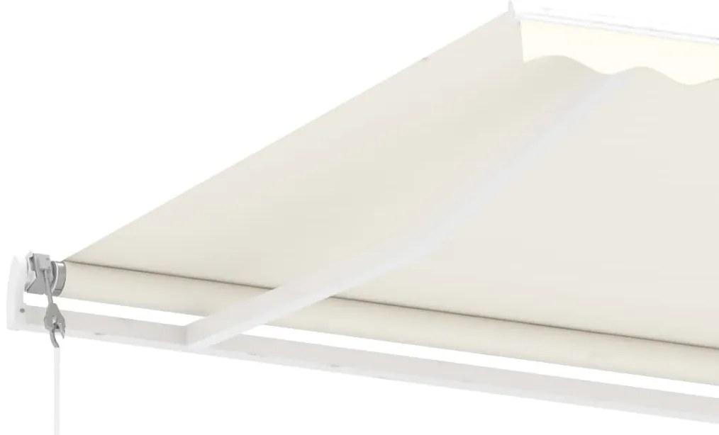 Toldo automático com LED e sensor de vento 400x300 cm cor creme